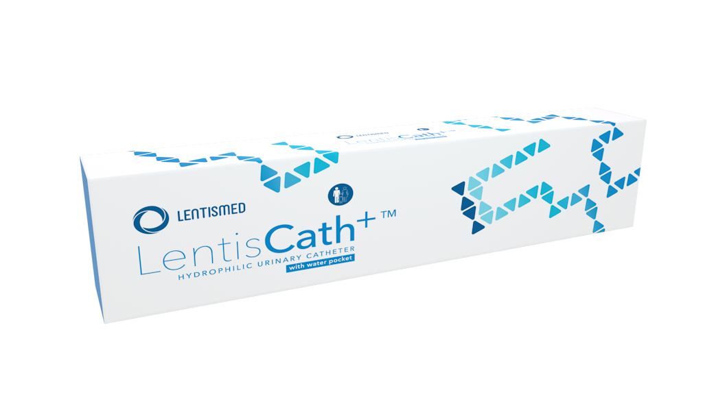 LentisCath Plus – hydrophiler Katheter mit einem Beutel mit sterilem Wasser